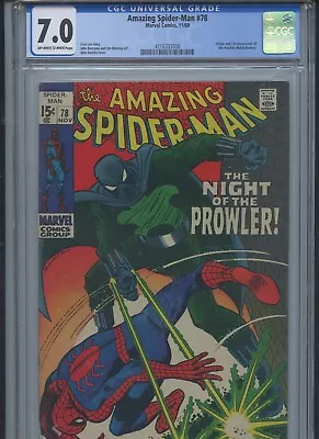 Buy Amazing Spider-Man #78 1969 CGC 7.0 (1st App Of The Prowler) • 155.32£