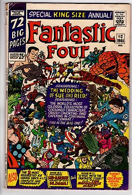 Buy Fantastic Four Annual #3 (1965) - Grade 3.0 - Sue Storm Reed Richards Wedding! • 31.06£