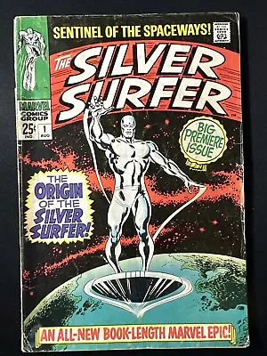 Buy Silver Surfer #1 Marvel Comics Silver Age 1st Print Low Grade Fair/Good Tape *A4 • 186.38£