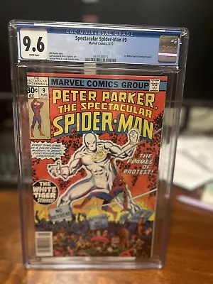 Buy SPECTACULAR SPIDER-MAN #9 CGC 9.6 WP SILVER SURFER & 1st WHITE TIGER Marvel 1977 • 100.96£