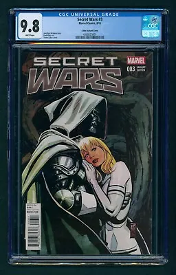 Buy Secret Wars #3 (Marvel, 2015) CGC 9.8 White Pages! COKER VARIANT  1:25!! • 76.88£