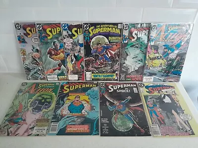 Buy LOT OF 10 , SUPERMAN  COMICS . 1980S / 1990s Bundle ALL DETACHED COVERS  • 14£