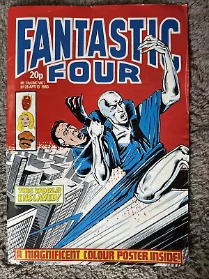 Buy Vintage Marvel Comics Fantastic Four # 28 1983, Silver Surfer + Iron Man Poster • 12.95£