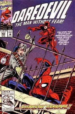 Buy Free P & P; Daredevil #305, June 1992: With Spider-Man! • 4.99£