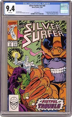 Buy Silver Surfer #44 CGC 9.4 1990 4003195011 1st App. Infinity Gauntlet • 104.84£