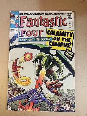 Buy Fantastic Four #35 Marvel 1965 1st Appearance Dragon Man (New Silver Age Col!) • 38.82£