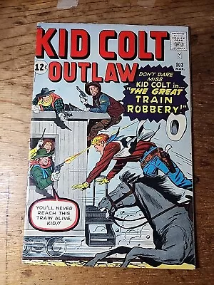 Buy Kid Colt Outlaw Issue 103 March 1962 Kirby Cover Marvel Silver Age Cowboy Comic • 54.45£