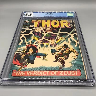 Buy Thor 129 CGC 5.5 First Appearance Ares Jack Kirby Art Marvel Comics 1966 • 77.79£
