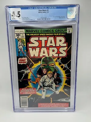 Buy Star Wars A New Hope #1 Marvel Comics 7/77 CGC 4.5 • 154.55£