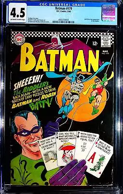 Buy Batman #179 CGC 4.5 1966 DC Comics | 2nd Silver Age Appearance Riddler • 186.38£