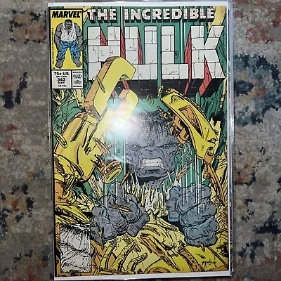 Buy Incredible Hulk #343 (1988)-1st Rock+redeemer-todd Mcfarlane Grey Hulk Cover- Vf • 8.53£