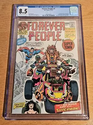 Buy Forever People #1 (DC 1971) CGC 8.5 VF+  Darkseid, Superman, Jimmy Olsen • 170.66£