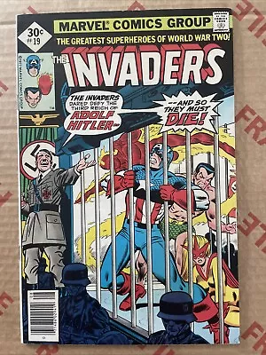 Buy INVADERS #19 1977 -- Bronze Age Superheroes - Hitler Cover - Marvel Comics VF • 11.99£