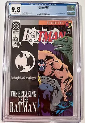 Buy Batman #497 CGC 9.8 KEY Bane Breaks Batman's Back (DC 1993)-Slabbed 5/16/24 • 51.25£