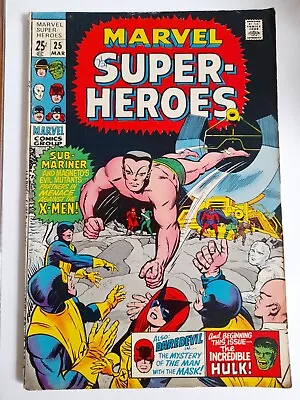 Buy Marvel Super-Heroes #25 Mar 1970 VGC+ 4.5 Reprints Inc X-Men #6 • 9.99£