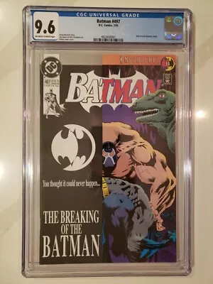Buy Batman 497 CGC 9.6 Ow/w DC Comics 1993 Bane • 30.29£
