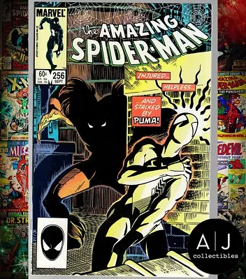 Buy Amazing Spider-Man #256 - Puma Black Suit Marvel Comics 1984 NM- 9.4 • 15.49£