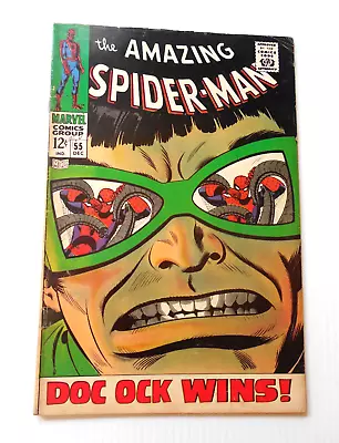 Buy The Amazing Spider-man 55 Marvel Comics 1967  Doc Ock Silver Age Key Issue Vol 1 • 68.33£