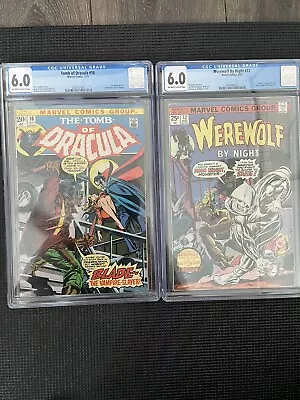 Buy Tomb Of Dracula 10 And Werewolf By Night 32 CGC 6.0 1st App. Of Moon Night Blade • 1,230.92£