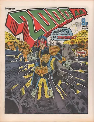 Buy 2000 AD PROG No 69 - 17th June 1978 BRIAN BOLLAND JUDGE DREDD CURSED EARTH VF • 7.99£