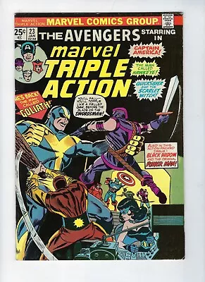 Buy MARVEL TRIPLE ACTION # 23 (AVENGERS #29 Reprint NEW GOLIATH Jan 1975) FN+ • 4.95£