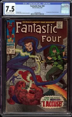 Buy Fantastic Four # 65 CGC 7.5 OW/W (Marvel, 1967) 1st Appear Ronan The Accuser • 135.91£