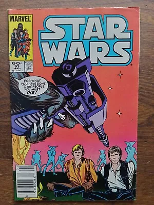 Buy Comic Star Wars 93 1985 Marvel Newsstand See Pics • 6.21£