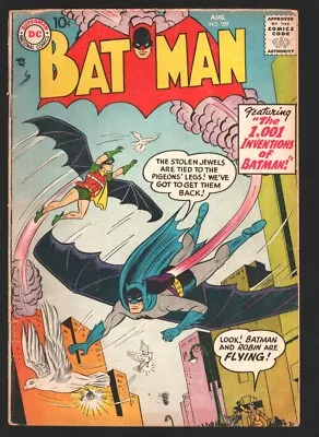 Buy Batman #109 1957-DC-The 1,000 Inventions Of Batwoman-Batman Flying On Cover-VG • 174.74£