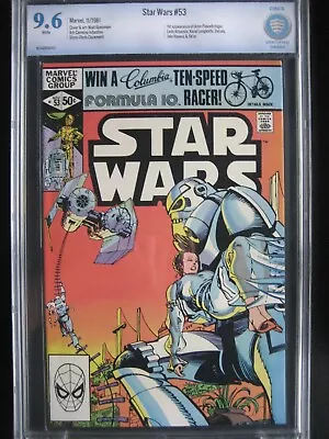 Buy Star Wars #53 CBCS 9.6 WP Marvel Comics 1981 1st App Aron Peacebringer • 55.96£