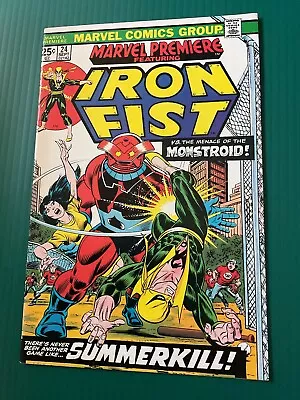 Buy Marvel Premiere  Iron Fist #24  Fine To Very Fine Nice Copy   Live For Sale • 6.91£