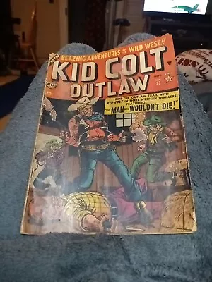 Buy Kid Colt Outlaw 23 Atlas Marvel Comics 1952 Golden Age Two Gun Western Action • 39.37£