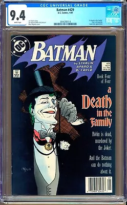 Buy Batman #429 (1989) CGC 9.4 WP  Starlin - Mignola - Aparo - DeCarlo  NEWSSTAND  • 54.35£