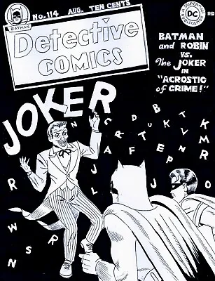 Buy Detective Comics # 114 Classic Batman Joker Cover Recreation Original Comic Art • 31.06£