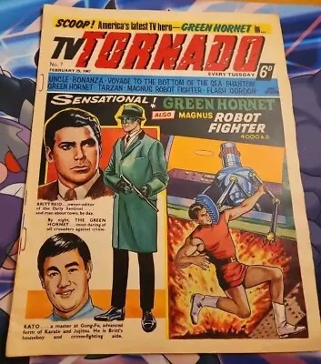 Buy Vintage TV TORNADO 1967 No. 7 GREEN HORNET! LONE RANGER, FLASH GORDON UK COMIC • 56.01£