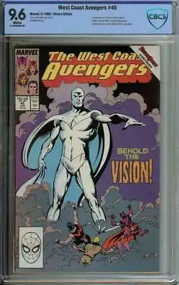 Buy West Coast Avengers #45 Cbcs 9.6 White Pages // 1st App White Vision 1989 • 108.92£