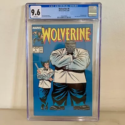 Buy Wolverine #8 Hulk CGC 9.6 WP 1988 Series Marvel • 155.32£