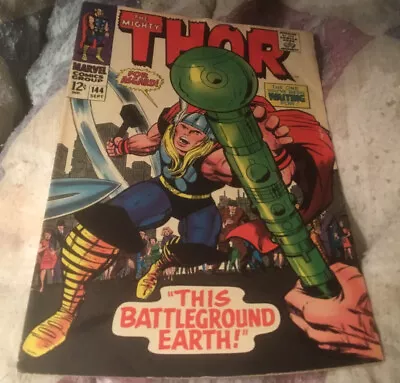 Buy Mighty Thor 144 Marvel 1967 FN VF Stan Lee Jack Kirby Sif Balder Odin • 23.26£