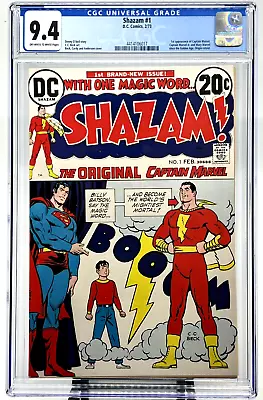 Buy Shazam #1 CGC 9.4 1973 1st App Captain Marvel Capt. Jr And Mary Marvel NEW CASE • 92.42£