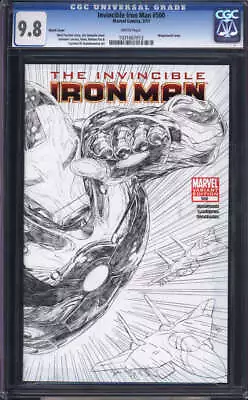 Buy Invincible Iron Man #500 Cgc 9.8 White Pages // Sketch Cover Marvel 2011 • 69.89£