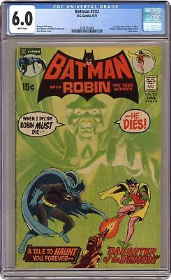 Buy Batman #232 CGC 6.0 1971 2026163004 Ist App. Ra's Al Ghul • 411.60£