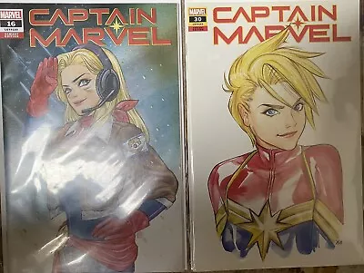 Buy 2 PEACH MOMOKO Covers - CAPTAIN MARVEL #16 & 30 NM • 9.99£