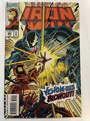 Buy Iron Man #302 Venom-ous Blowout (Marvel 1994) 1st Venom Vs. Iron Man FN/VG • 9.31£