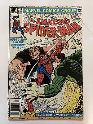 Buy Amazing Spider-Man #217 (Newsstand) FN/VG 2nd Hydro-Man Teams Up W/Sandman • 11.66£