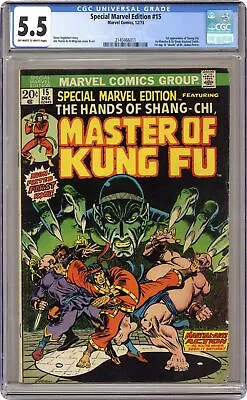 Buy Special Marvel Edition #15 CGC 5.5 1973 2140466011 1st App. Shang Chi • 349.47£