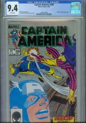 Buy Captain America #309 Cgc 9.4, 1985, Madcap & Nomad Appearance • 29.51£