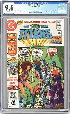 Buy New Teen Titans #16 CGC 9.6 1982 4087253014 1st App. Captain Carrot • 81.54£