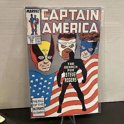 Buy 1987 Marvel Comics #336 Captain America The Search For Steve Rogers VF +/- • 7.77£