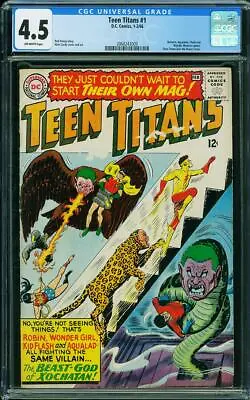 Buy Teen Titans #1 CGC 4.5 DC 1966 Batman Flash Wonder Woman Cameo! L9 209 Cm • 194.11£