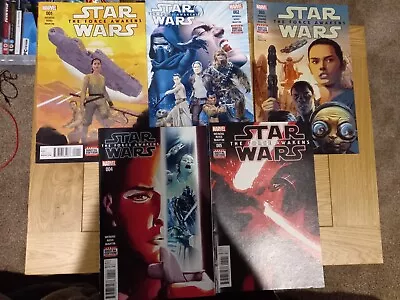 Buy Star Wars: The Force Awakens - Marvel Comics 1 To 5 (NOT FULL SET) Adaptation • 8£