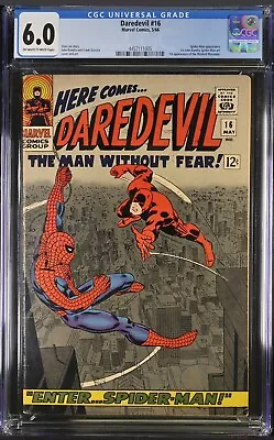 Buy Daredevil #16 CGC 6.5 Spider-Man 1st John Romita Marvel 1966 Silver Age Stan Lee • 205.80£